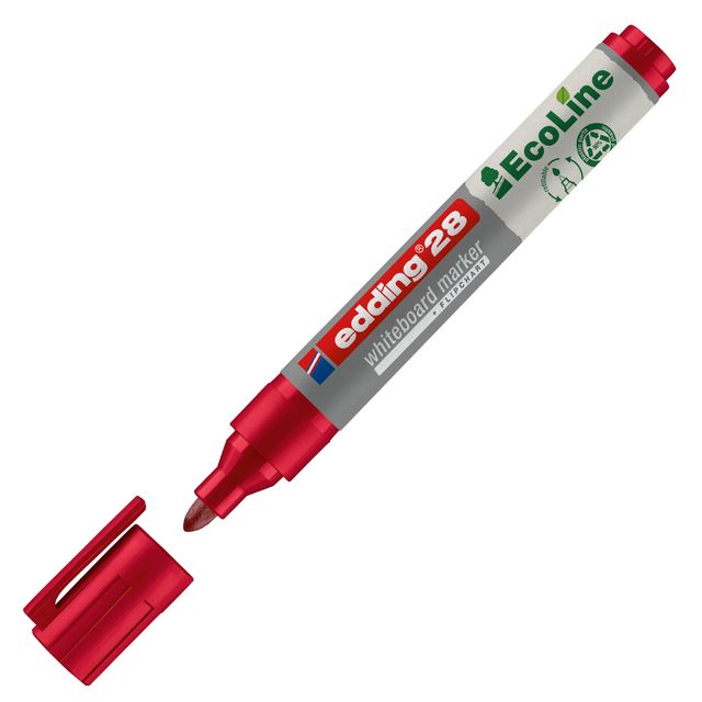 Marcatore per lavagne bianche Edding 28 EcoLine punta tonda - tratto 1,5-3 mm r…