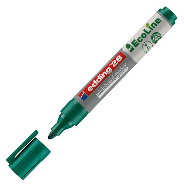 Marcatore per lavagne bianche Edding 28 EcoLine punta tonda - tratto 1,5-3 mm v…