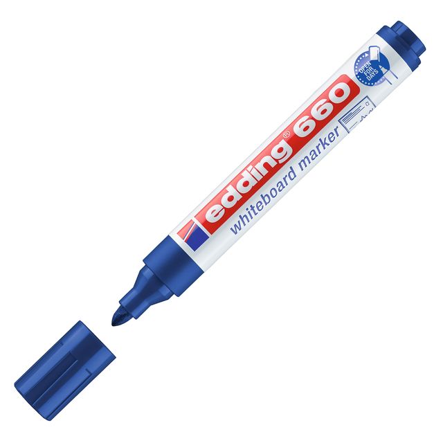 Marcatore per lavagne bianche edding 660 punta conica 1,5-3 mm blu E-660 003