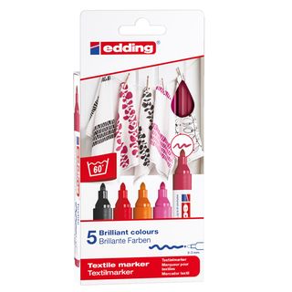 Marcatore per tessuto 4500 - punta tonda - da 2 a 3mm - colori assortiti caldi …