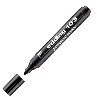 Marcatore permanente 103 - punta conica - da 1,5 a 3 mm - nero - Edding