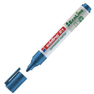 Marcatore permanente 21 Ecoline - punta conica - da 1,5 a 3 mm - blu - Edding