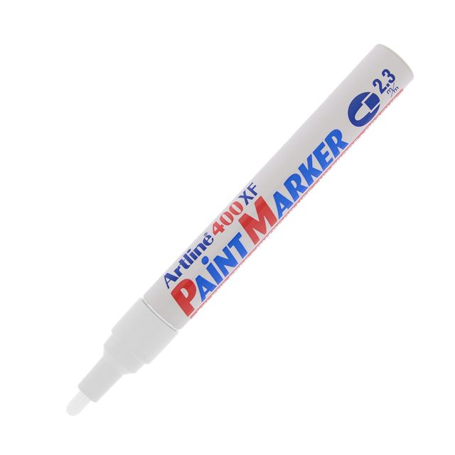 Marcatore permanente A 400 - a vernice - punta tonda - 2,3 mm - bianco - Artline