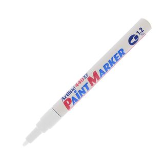 Marcatore permanente A 440 - a vernice - punta tonda fine - 1,2 mm - bianco - A…