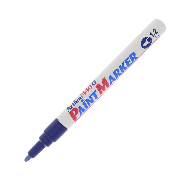 Marcatore permanente A 440 - a vernice - punta tonda fine - 1,2 mm - blu - Artl…