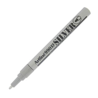 Marcatore permanente A 990 - a vernice - punta tonda fine - 1,2 mm - argento - …