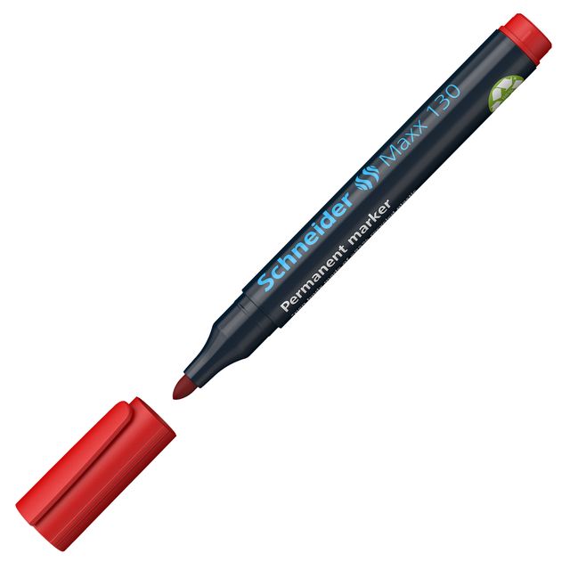 Marcatore permanente Maxx 130 - punta conica - Tratto 1,00-3,00mm - rosso - Sch…
