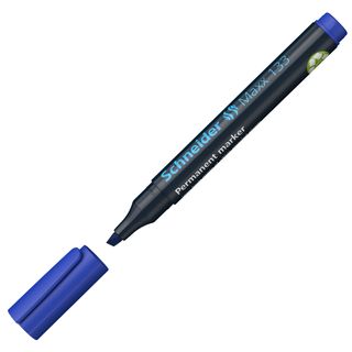 Marcatore permanente Maxx 133 - punta a scalpello - tratto da 1,00-4,00mm - blu…