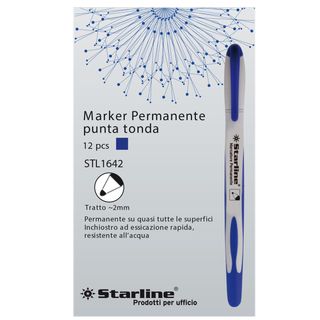 Marcatore permanente Starline - punta tonda 2,0mm - blu - Starline