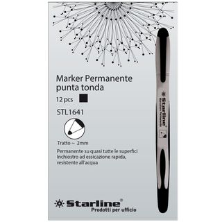 Marcatore permanente Starline - punta tonda 2,0mm - nero - Starline