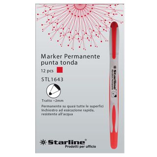Marcatore permanente Starline - punta tonda 2,0mm - rosso - Starline