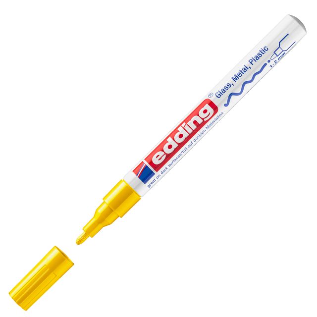 Marcatore permanente a vernice 751 - punta tonda fine - da 1 a 2 mm - giallo - …
