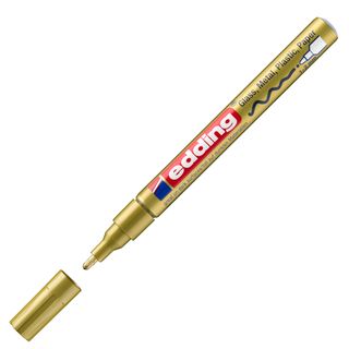 Marcatore permanente a vernice 751 - punta tonda fine - da 1 a 2 mm - oro - Edd…