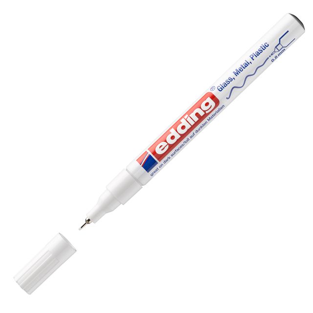 Marcatore permanente a vernice 780 - punta tonda extra fine - 0,8 mm - bianco -…