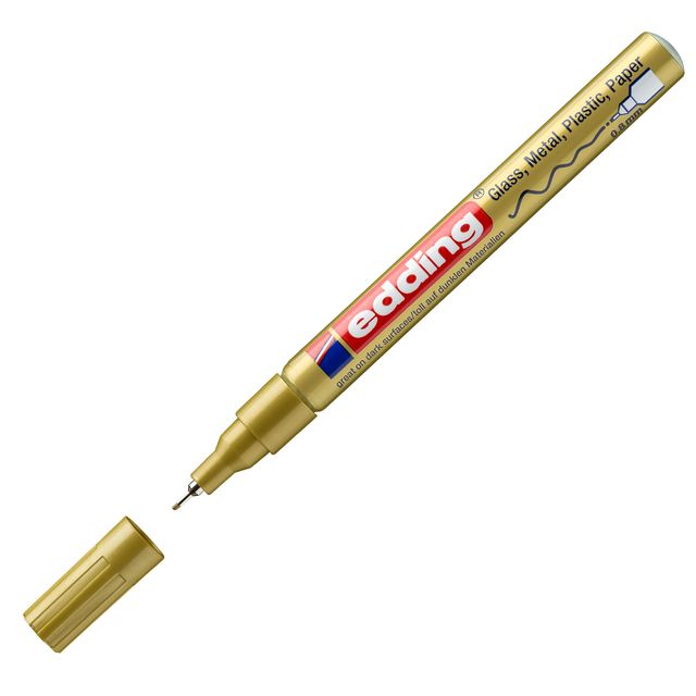 Marcatore permanente a vernice 780 - punta tonda extra fine - 0,8 mm - oro - Ed…