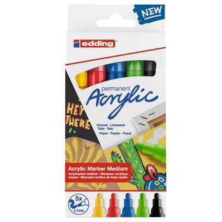Marcatore permanente acrilico 5100 - punta tonda - da 2 a 3 mm - colori assorti…