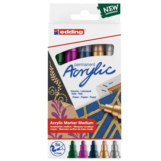 Marcatore permanente acrilico 5100 - punta tonda - da 2 a 3 mm - colori assorti…