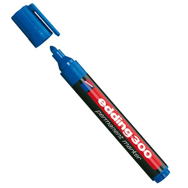 Marcatore permanente edding 300 punta tonda 1,5-3 mm blu E-300 003