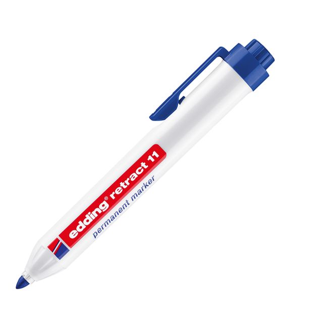 Marcatore permanente edding Retract 11 punta conica 1,5-3 mm blu E-11 003