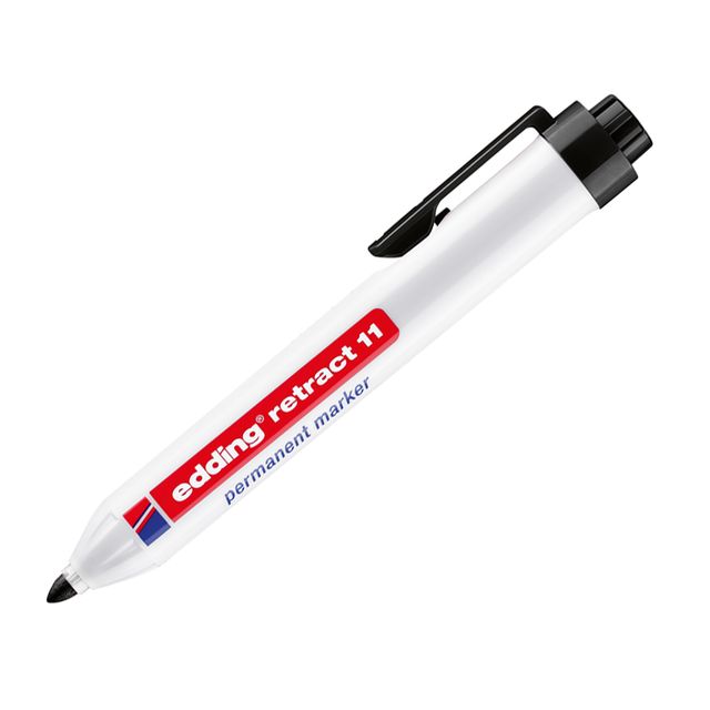 Marcatore permanente edding Retract 11 punta conica 1,5-3 mm nero E-11 001