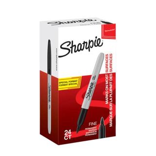 Marcatore permanente fine - punta conica 1,0 mm - nero - Sharpie - value pack 2…