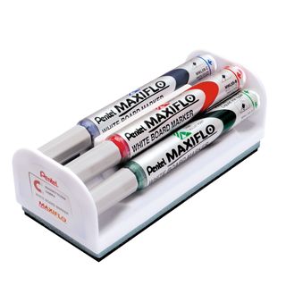 Marcatori Maxiflo + cancellino - punta conica 4 mm - colori assortiti - Pentel …