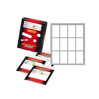 Markin - Autoadesivo permanente - bianco - 46 x 27 mm 120 etichette (10 foglio(…