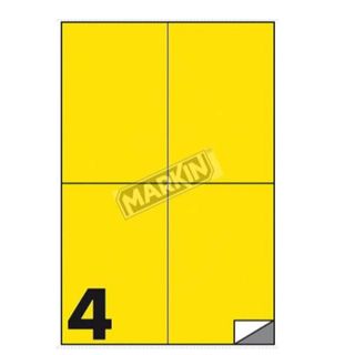 Markin - Autoadesivo permanente - giallo - 105 x 148.5 mm 400 etichette (100 fo…