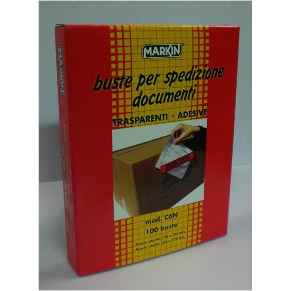 Markin - Busta postale - size C6N - 122 x 165 mm - apertura laterale - traspare…