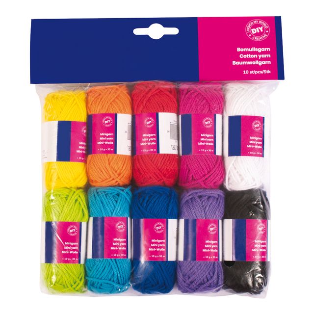 Matassa 100% cotone - lungh. 30 mt - colori assortiti - CWR - set 10 pezzi
