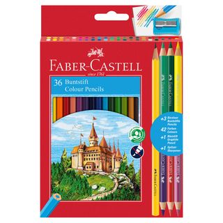 Matita colorata eco Il Castello + 3 bicolor + 1 grafite - colori assortiti - Fa…