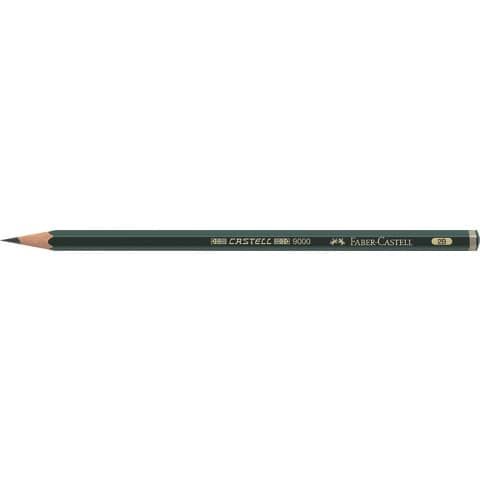 Matita in grafite Castell 9000 - gradazione 2B - esagonale - Faber-Castell