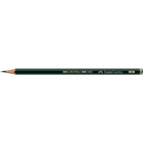 Matita in grafite Castell 9000 - gradazione 3B - esagonale - Faber-Castell