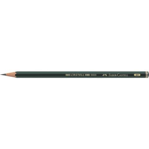 Matita in grafite Castell 9000 - gradazione 4H - esagonale - Faber-Castell