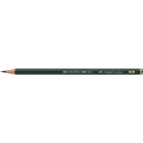 Matita in grafite Castell 9000 - gradazione 6B - esagonale - Faber-Castell