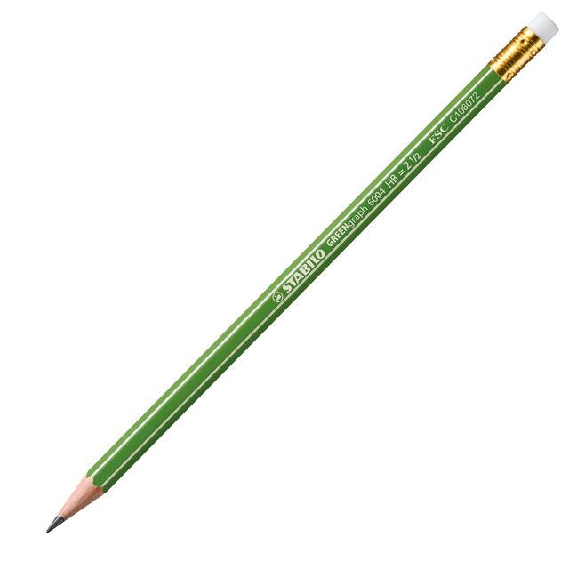 Matita in grafite Greengraph - gradazione HB - con gommino - Stabilo - scatola …