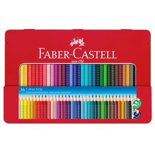 Matite colorate Colour Grip - acquerellabili - Faber-Castell - astuccio in meta…