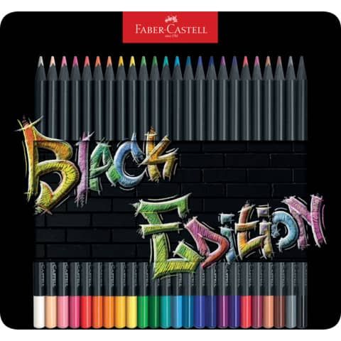 Matite colorate triangolare Black Edition - colori assortiti - Faber-Castell - …