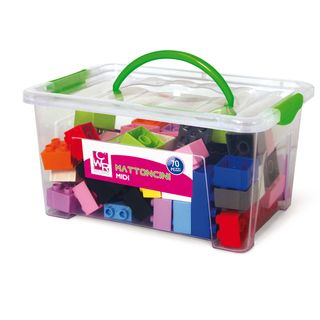 Mattoncini Midi da costruzione - in ABS - colori assortiti - CWR - bauletto da …
