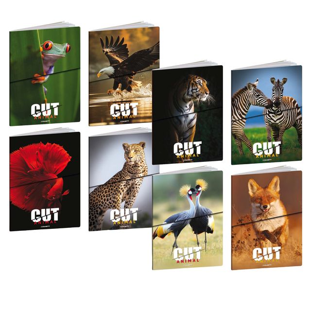 Maxiquaderno Animal Cut - A4 - 1 rigo c/margine - 21 fogli - 80 gr - Blasetti