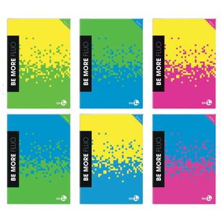 Maxiquaderno Be More Fluo - A4 - rigo di 3a - alta fogliazione - 48+2 fogli - 1…