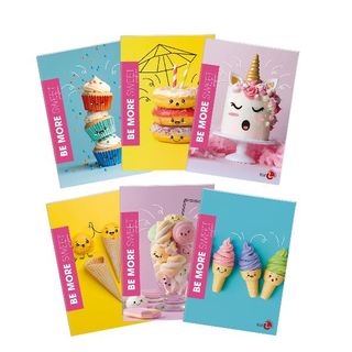 Maxiquaderno Be More Sweet - A4 - 1 rigo c/margine - 36+2 fogli - 100gr - BM