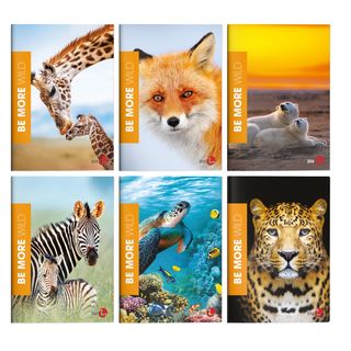 Maxiquaderno Be More Wild - A4 - rigo di 3a - 36+2 fogli - 100gr - BM