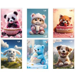 Maxiquaderno Cute fantasia - A4 - 10mm - 40+2 fogli - 80gr - BM