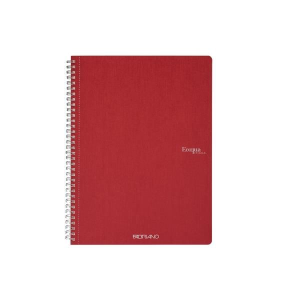 Maxiquaderno Ecoqua original - A4 - 90 gr - 1 rigo - 70 fogli - rosso scuro - s…