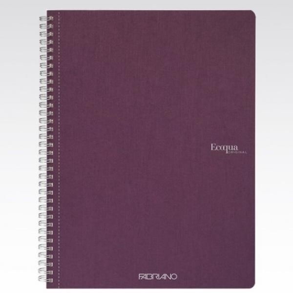 Maxiquaderno Ecoqua original - A4 - 90 gr - 1 rigo - 70 fogli - vino - spiralat…