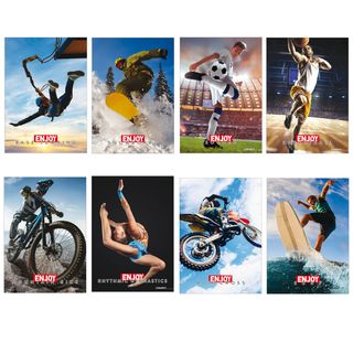 Maxiquaderno Enjoy Sport - A4 - 4 mm c/margine - 21 fogli - 80 gr - Blasetti