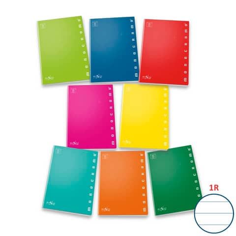 Maxiquaderno Monocromo - A4 - 1 rigo - 38 fogli - 100gr - Pigna