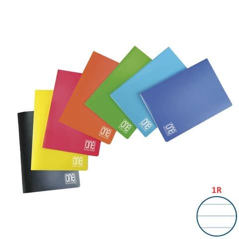 Maxiquaderno One Color - A4 - 1 rigo - 20+1 fogli - 80 gr - copertina PP - Blas…