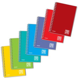 Maxiquaderno One Color - A4 - 4mm - 60 fogli - 80 gr - s/fori - spiralato - Bla…